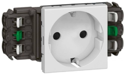 Розетка с заземлением Legrand Mosaic для кабель-канала DLP 1-м. 2 мод. шторки белый фото Розетка с заземлением Legrand Mosaic для кабель-канала DLP 1-м. 2 мод. шторки белый картинка